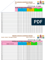 Control de Asistencia Diario Por Meses Editable