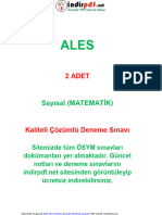 ALES Matematik (Sayısal Deneme Sınavı)