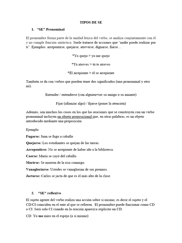Tipos de Se Sintaxis PDF