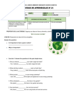 3º Grado Actividad #21 Septiembre