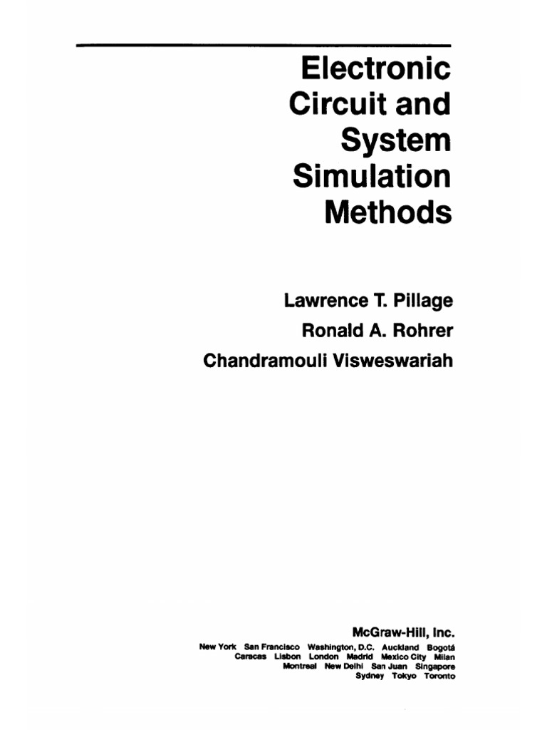 Electronic Circuit and System Simulation Methods PDF