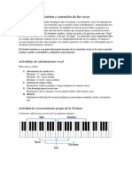 Tesitura y Extensión de Las Voces