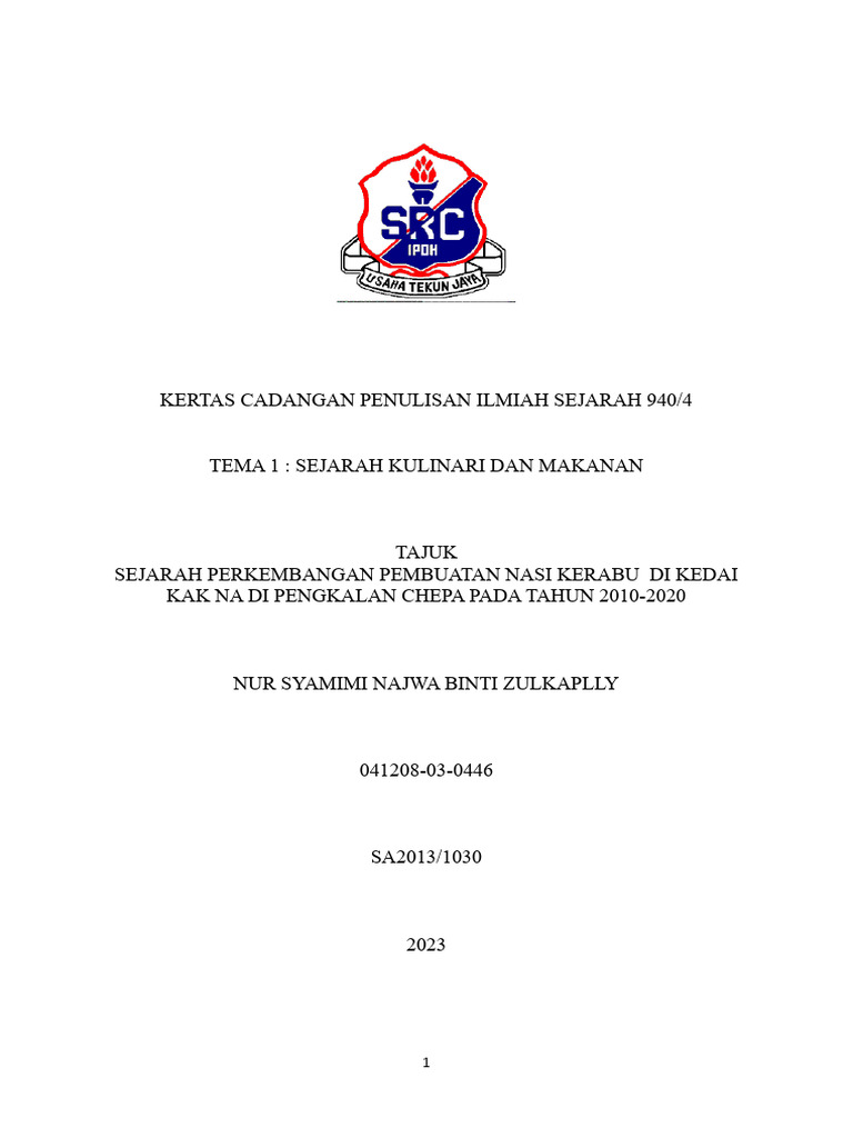 Proposal Syamimi | PDF