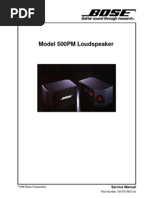 Bose 500PM | PDF