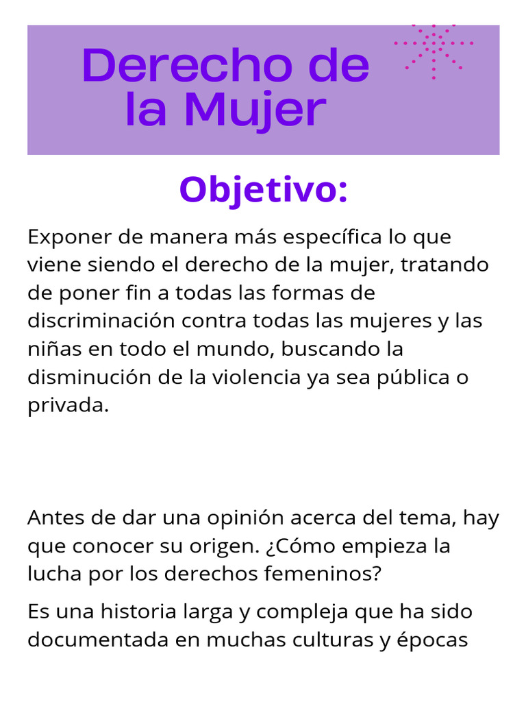 Historia y Derechos de la Mujer | PDF | Igualdad de género | Estudios ...