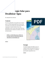 Uso de Energía Solar para Desalinizar Agua III