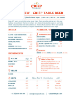 Homebrew Crisp Table Beer Recipe