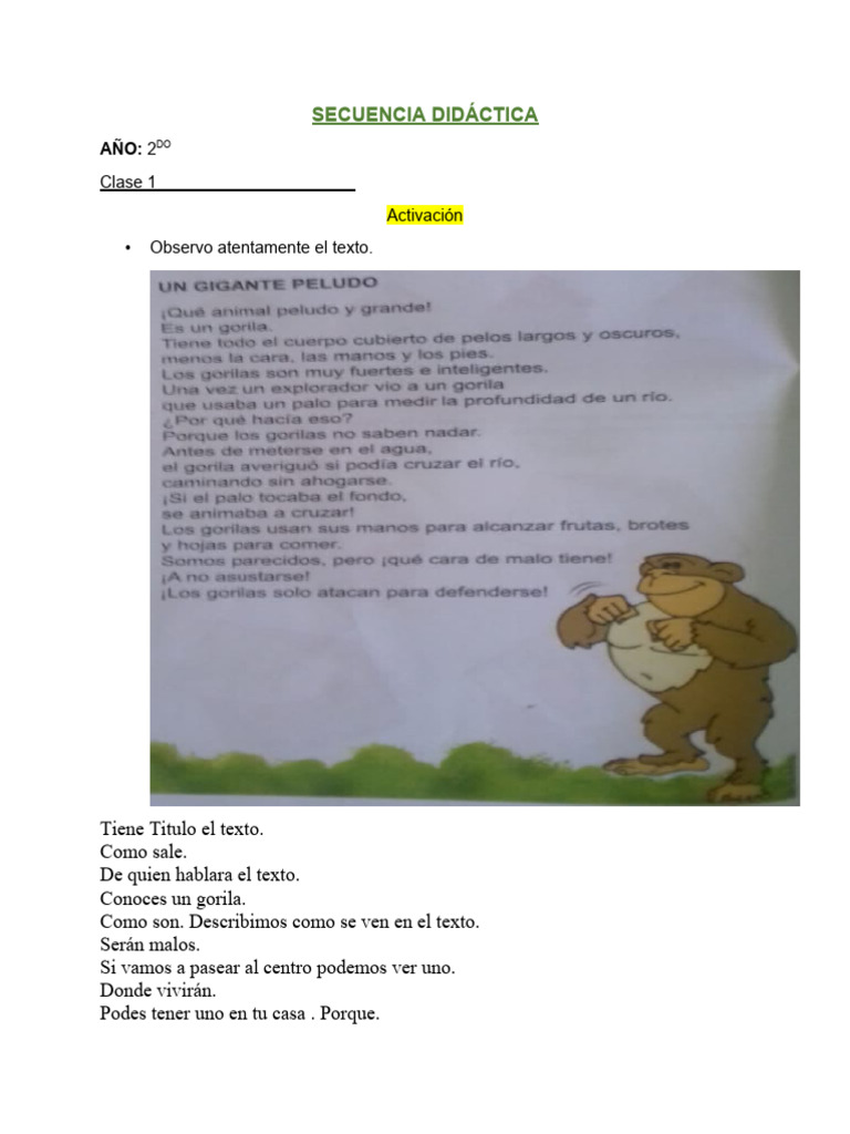 Secuencia Lengua PDF