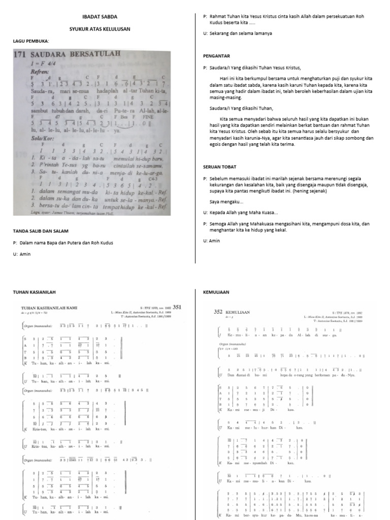 Script Ibadat Agama Katolik | PDF