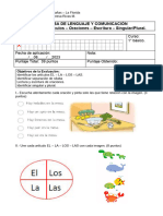 PRUEBA Lenguaje ArticuloOraciones