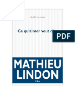 Lindon, Mathieu - Ce Qu'Aimer Veut Dire