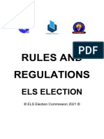 RULES AND REGULATIONS ELS Election