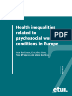 NR 17 - Desigualdades em Saúde Relacionadas Com As Condições Psicossociais de Trabalho Na Europa