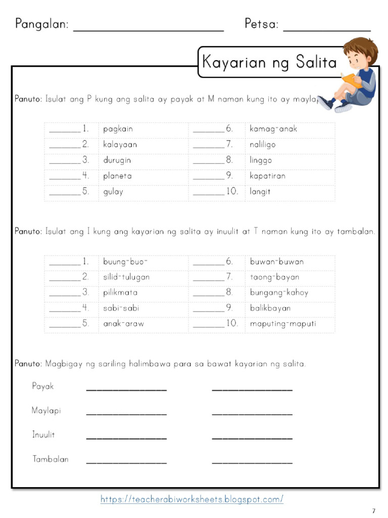 Kayarian NG Salita 5 | PDF