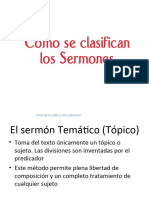 5clasificación de Sermones