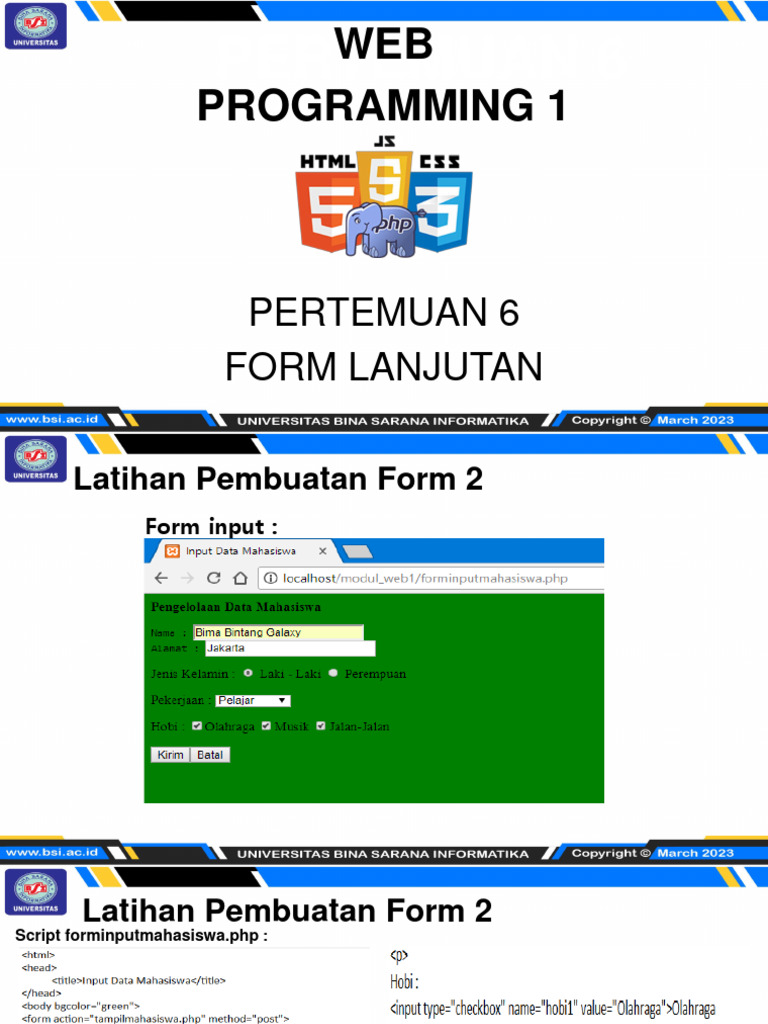 Pertemuan 6: WEB Programming 1 | PDF