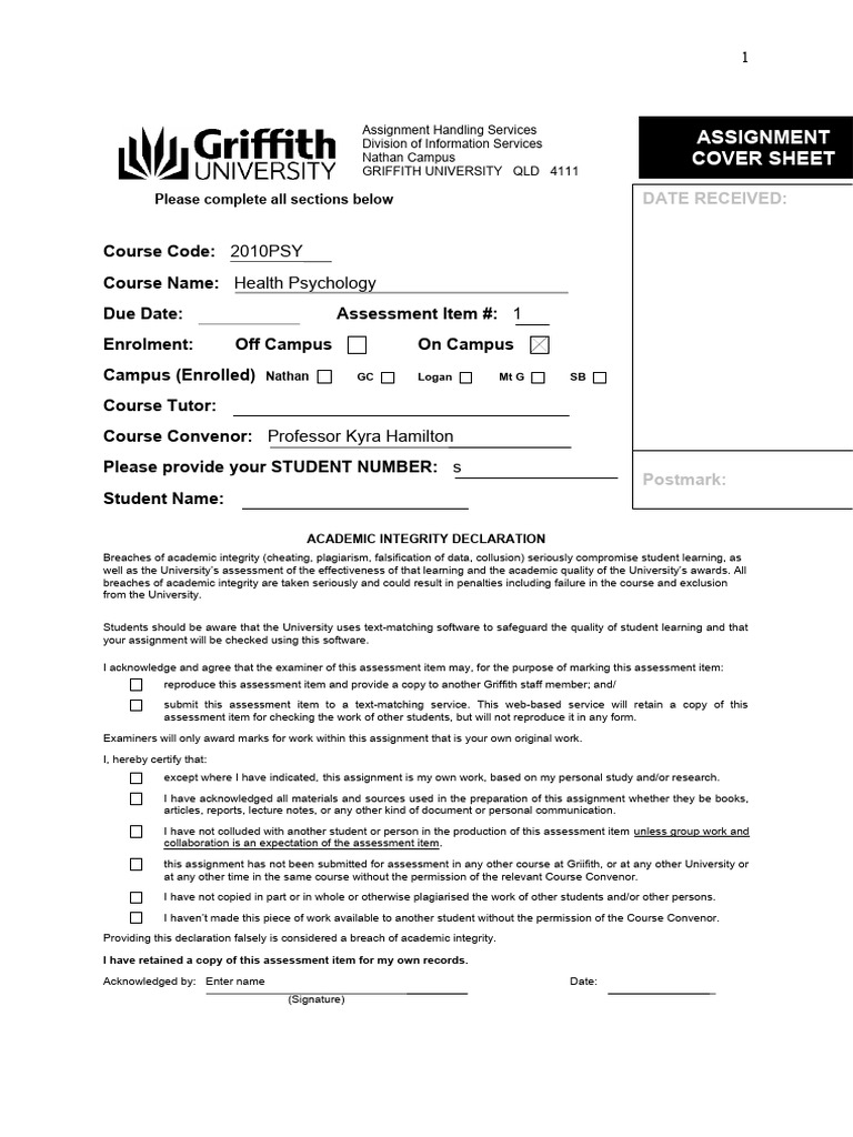 2010PSY Health Promotion Project Template Download Free PDF