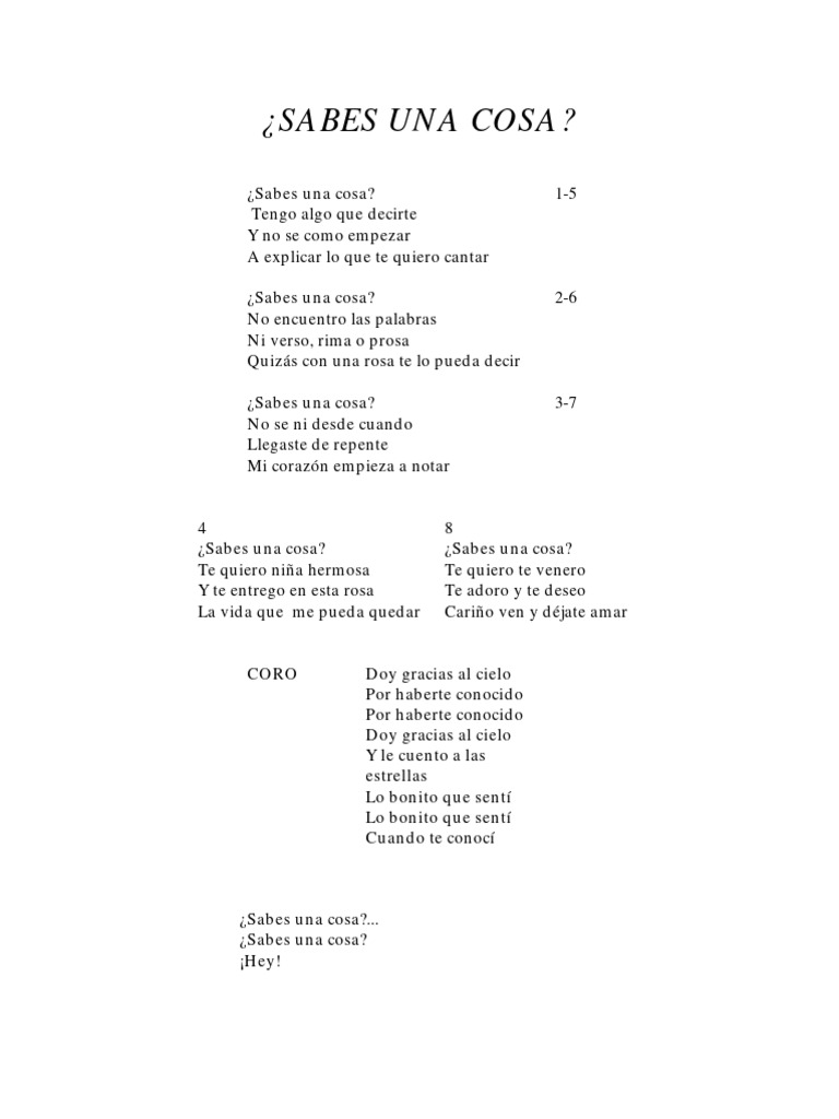 Sabes Una Cosa M. Vargas | PDF