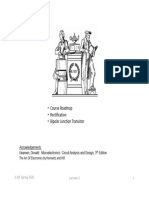 Course Roadmap - Rectification - Bipolar Junction Transistor