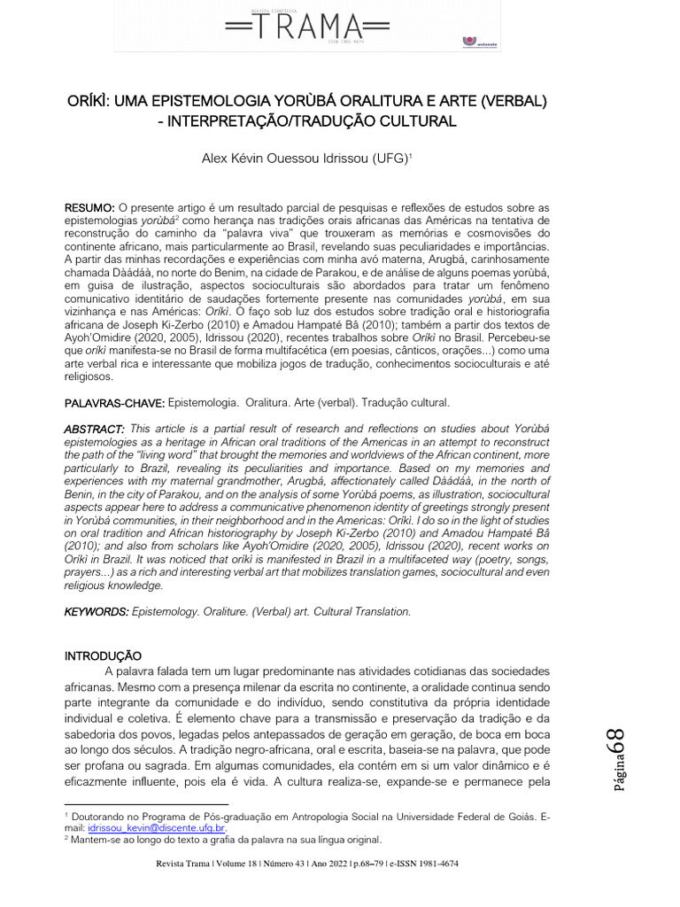 6+ +Oríkì+Uma+Epistemologia+Yorùbá+Oralitura+e+Arte+ (Verbal ...