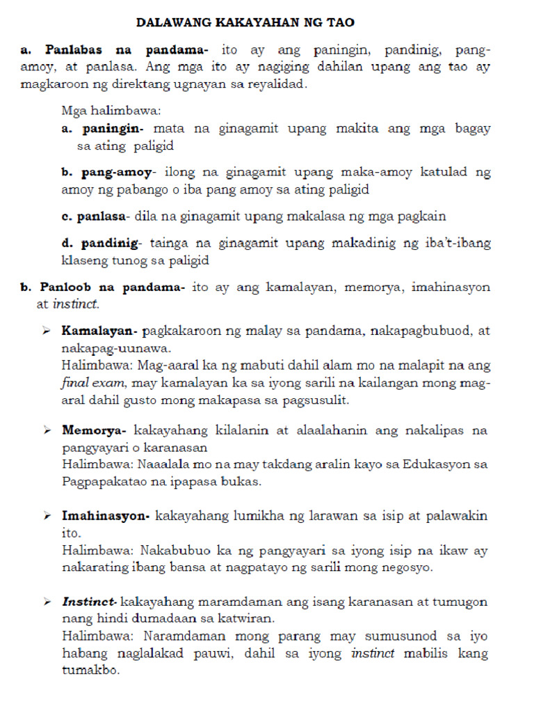 Kakayahan NG Tao | PDF
