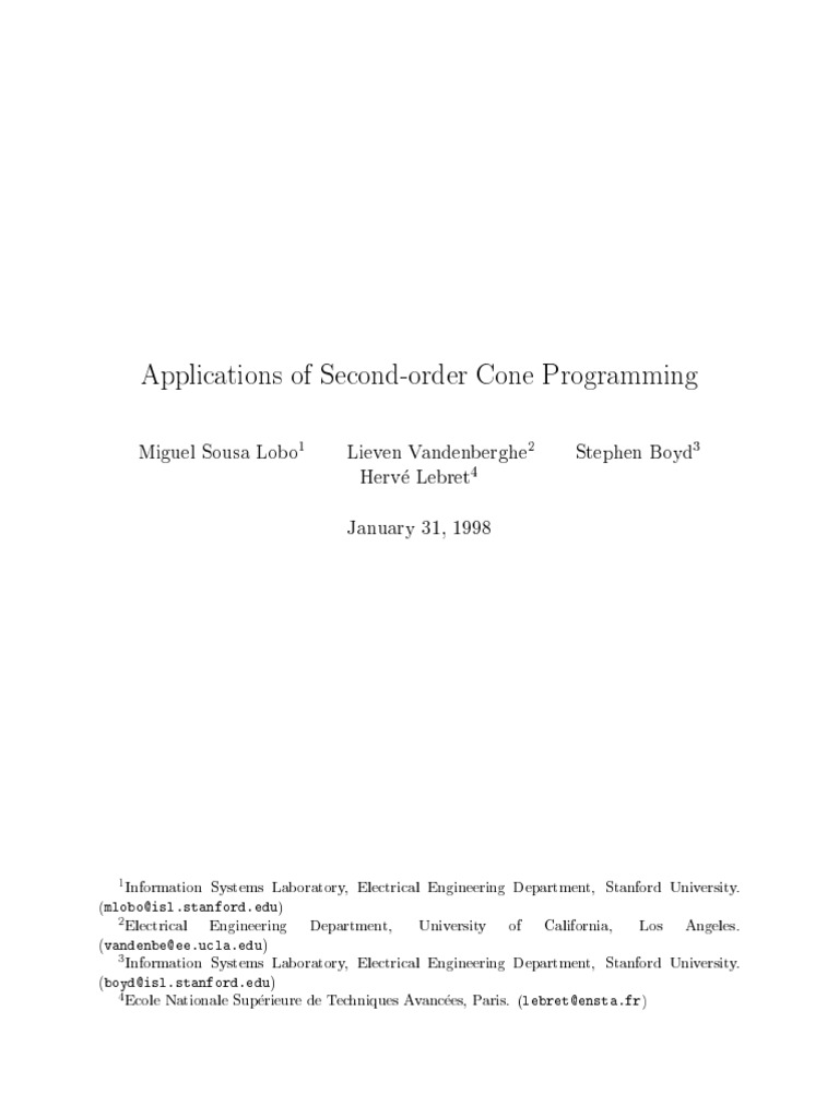 SOCP | PDF