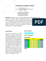 Oscilaciones de Un Péndulo Simple