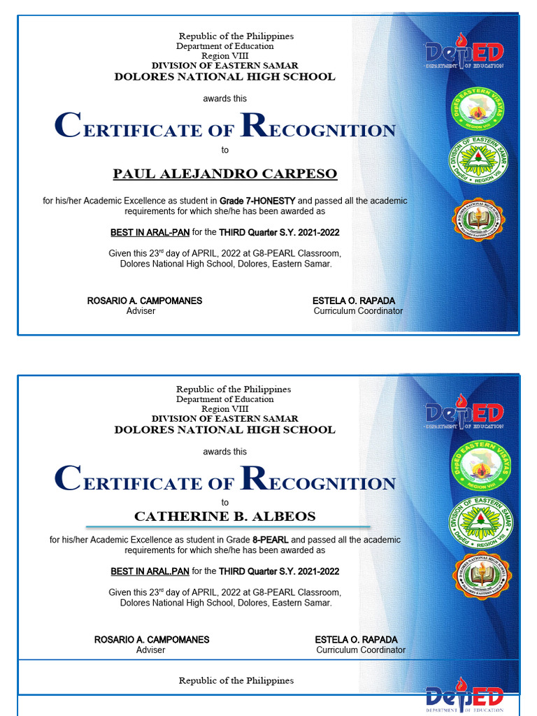 Certificates | PDF