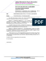 Informe N°031-2021 - Aclaraciones o Comentarios de Las Deficiencias 2020 de Auditoria