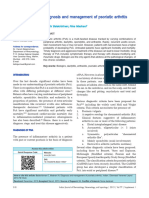 Diagnosis and Management of Psoriatic Arthritis