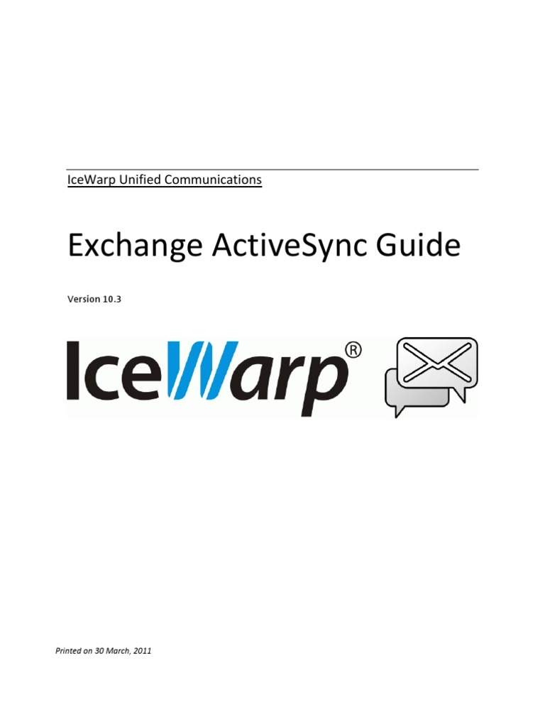V10 Exchange Active Sync Guide | PDF | Email | Password