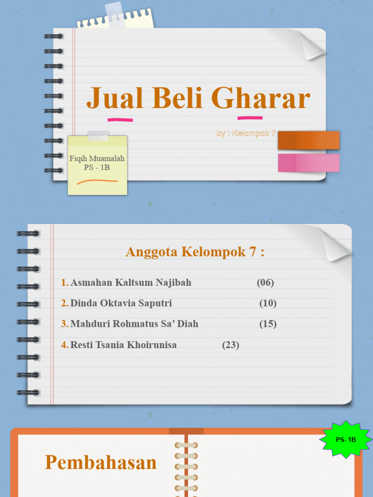 Ppt Kel 7 Jual Beli Gharar[1] PDF