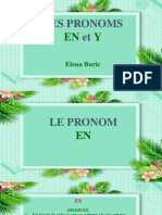 Les Pronoms en Et Y - Exercices