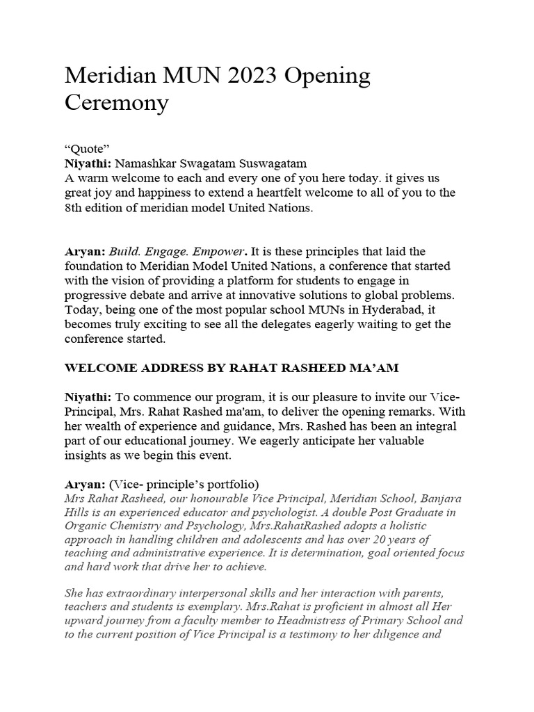 FINAL Meridian Mun 2023 Opening - 2 | PDF