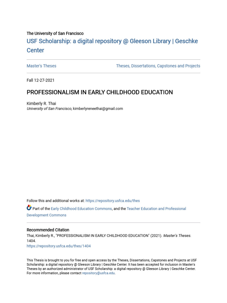 Professionalism in Early Childhood Education PDF Whiteness Studies