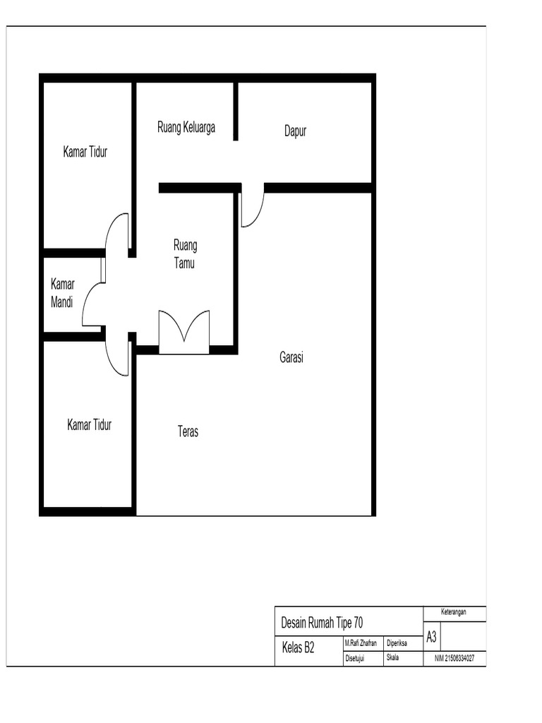 Desain Rumah Tipe 70 Rafi-Model | PDF