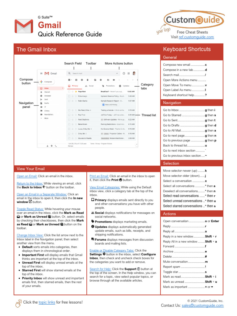 G-Suite All Cheat Sheets | PDF | Software | Computing