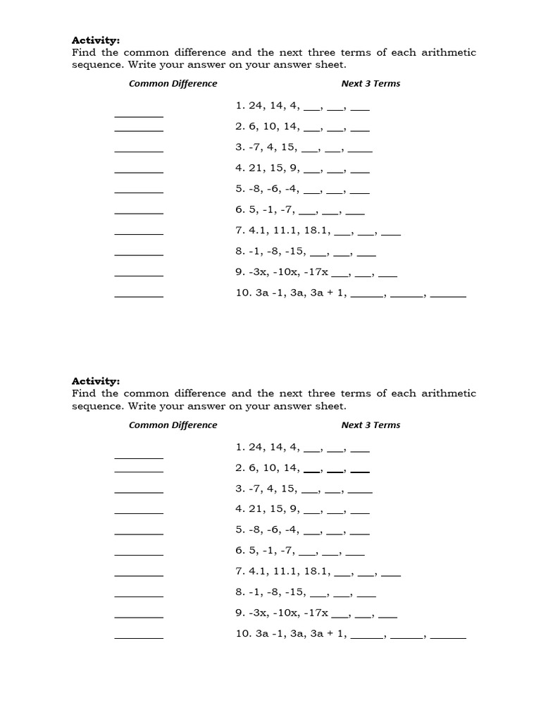 Arithmetic | PDF image.