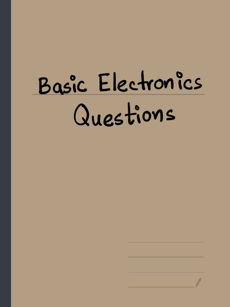 Basic Electronics Question PDF