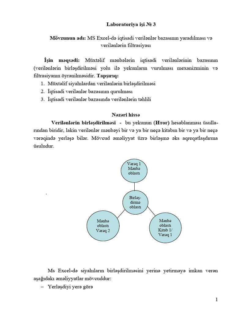 Lab.3 - İKT-baza Komp. Bilik. - MS Excel-Də Iqtisadi Verilənlər ...
