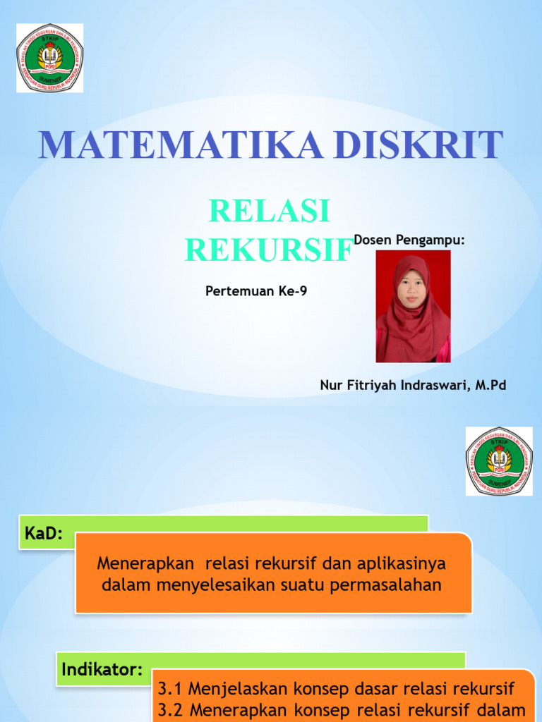 Relasi Rekursif dalam Matematika Diskrit | PDF