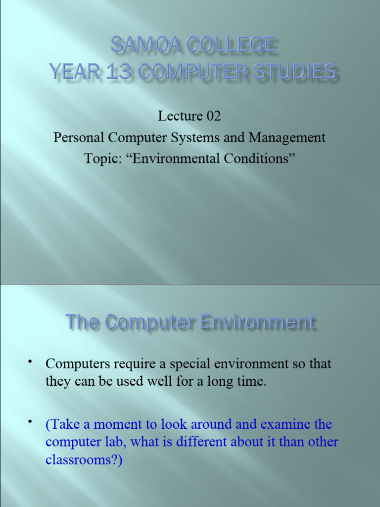 Maintaining Cool Conditions for PCs | PDF | Computer Hardware | Power ...