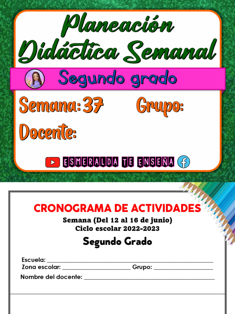 Planeación de Clases para Segundo Grado | PDF | Evaluación | Teatro