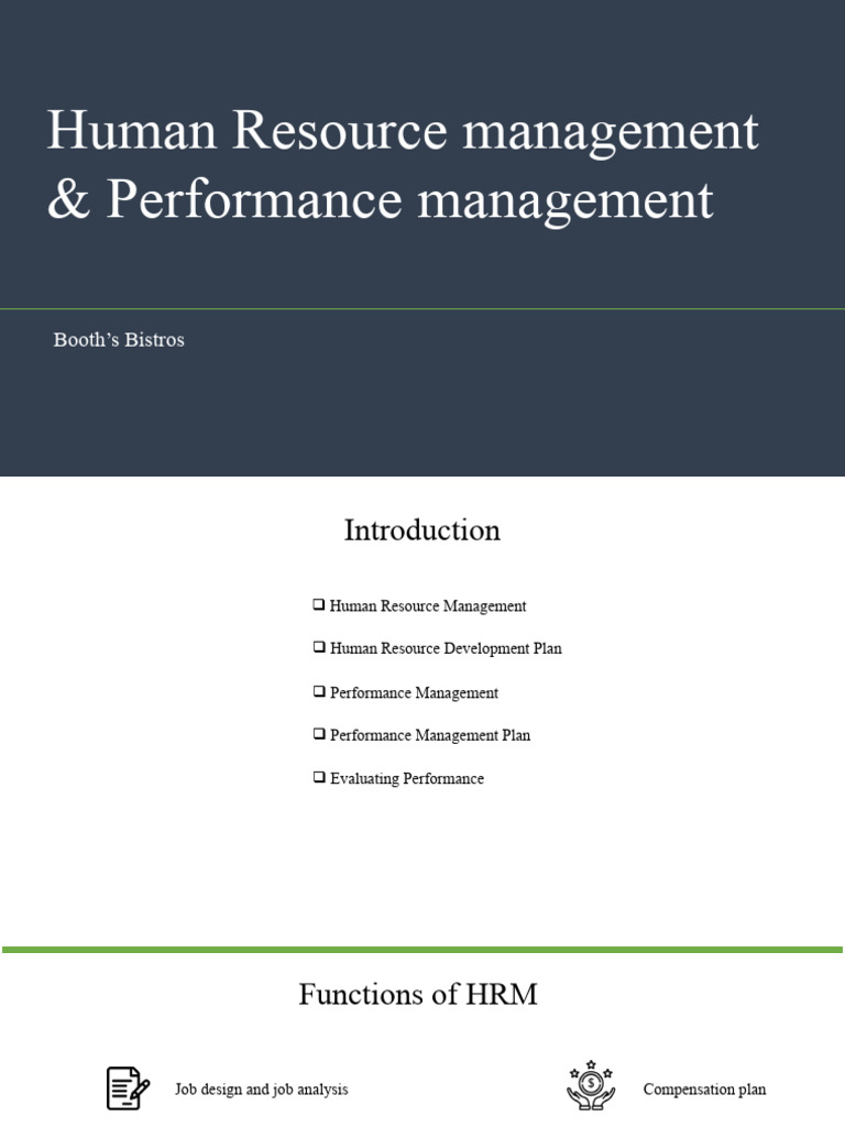 HRM & Performance Management | PDF | Human Resources | Chef