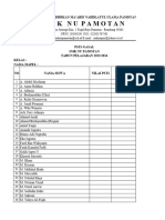 Daftar Nilai Mapel PSTS