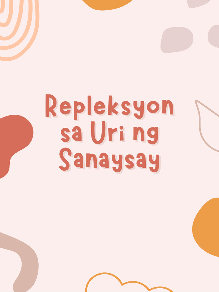 Repleksyon Sa Uri NG Sanaysay | PDF