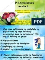 EPP 4 PPT Q3 - Agri Aralin 1 - Pakinabang Sa Pagtatanim NG Halamang Ornamental para Sa Pamilya at Pamayanan