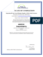 Certificate of Completion: Aneesh Thalikuniyil