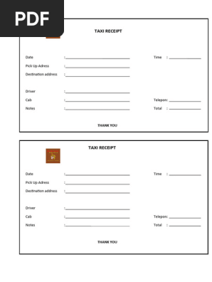 10. TAXI RECEIPT