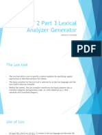 UNIT 2 Part 3 Lexical Analyzer Generator